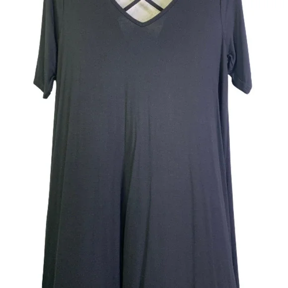 LANE BRYANT Black Strappy T-Shirt Midi Dress - NWT - Picture 5 of 11